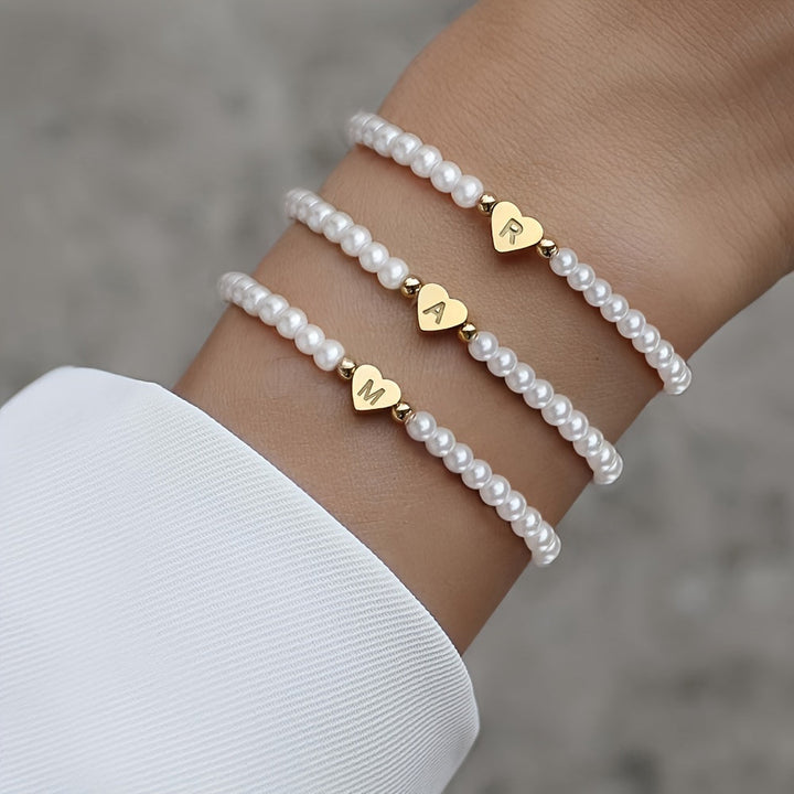 Bracciale Chic con Iniziale a Cuore (A–Z)