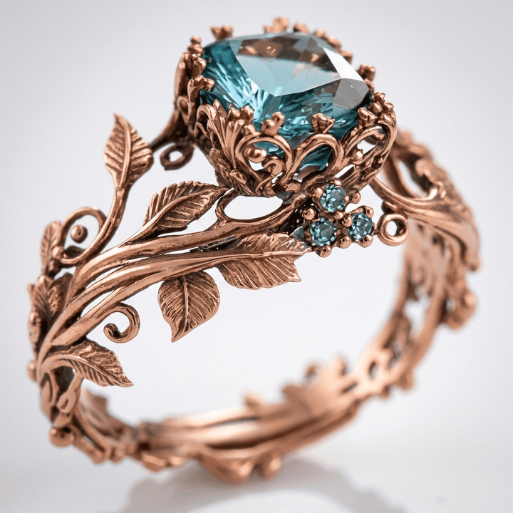 ANELLO FORESTA INCANTATA ORO ROSA
