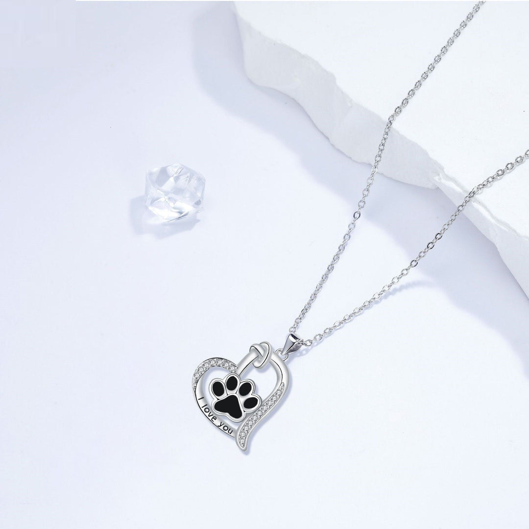 Collana con Ciondolo Impronta di Zampa