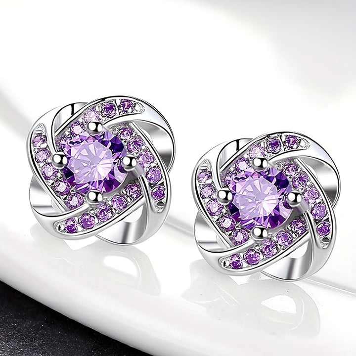 Orecchini Quadrifoglio Viola