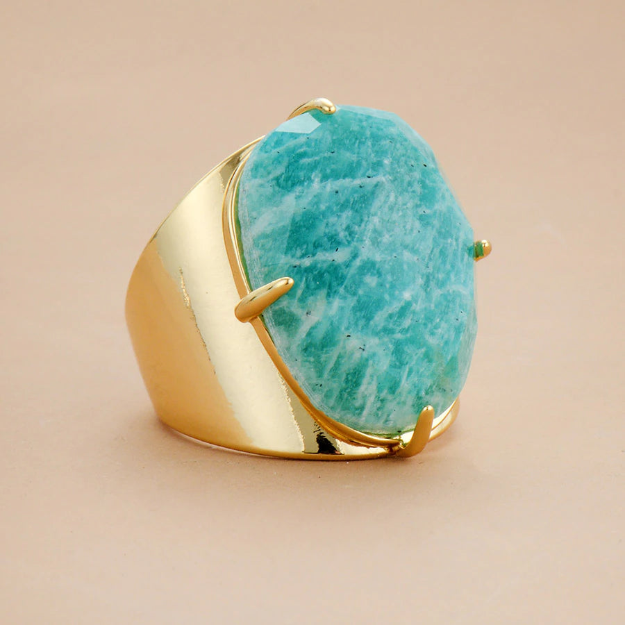 Anello Dea Amazzonite Blu