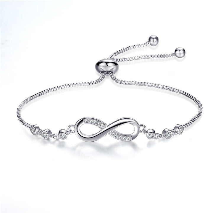 Bracciale regolabile chic in oro rosa a forma di infinito