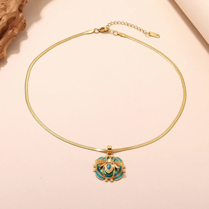 Collana Ape Dorata Turchese