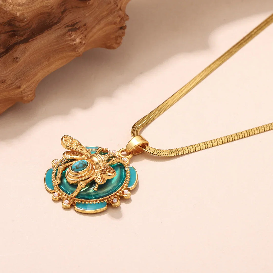 Collana Ape Dorata Turchese