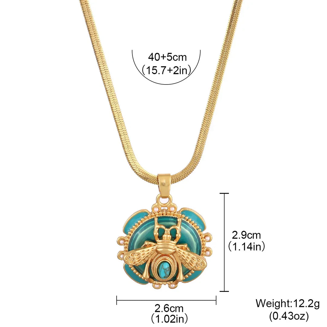 Collana Ape Dorata Turchese