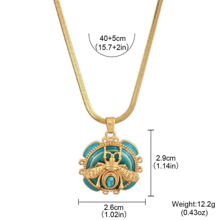 Collana Ape Dorata Turchese
