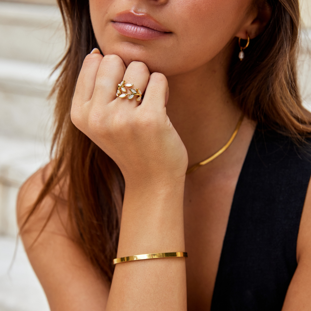Anello Foglia d'Oro