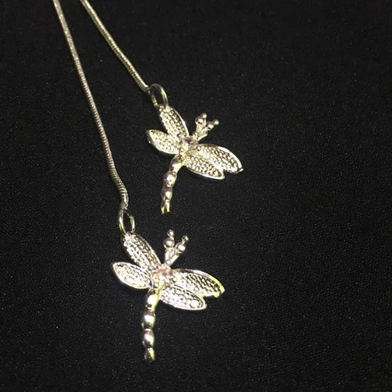 Collana con Ciondolo a Libellula in Argento Sterling