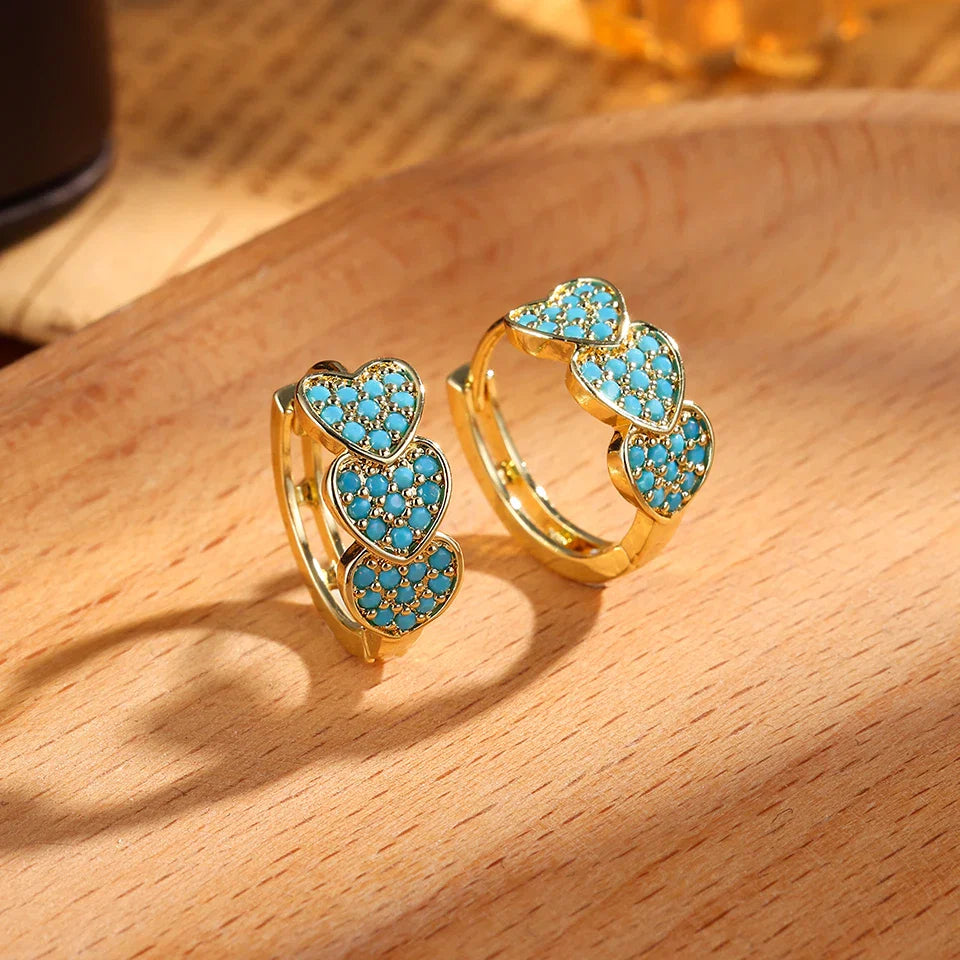 Orecchini Fiore Azzurro Bohemien