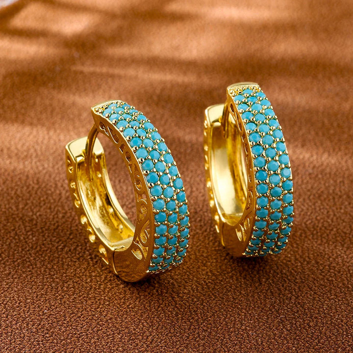 Orecchini Fiore Azzurro Bohemien