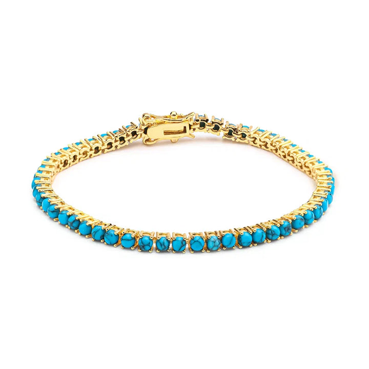 Elegant Gold Turquoise Chain Bracelet
