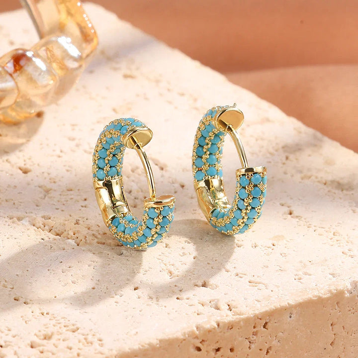 Orecchini Fiore Azzurro Bohemien