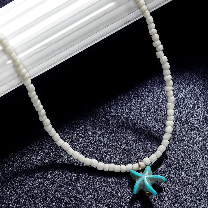 Collana Stella Marina Boho Turchese