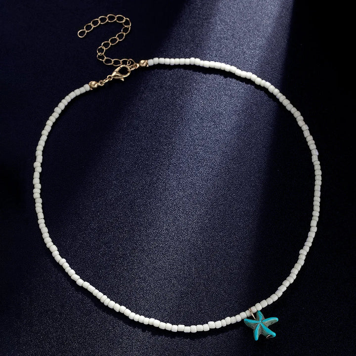 Collana Stella Marina Boho Turchese