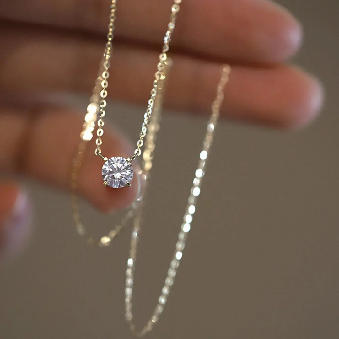 Collana Placcata Oro con Zirconi