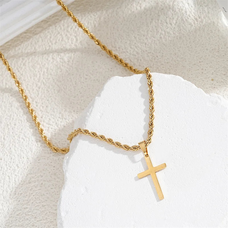 Collana con croce unisex