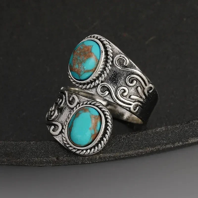 Anello Vintage Fascia Turchese