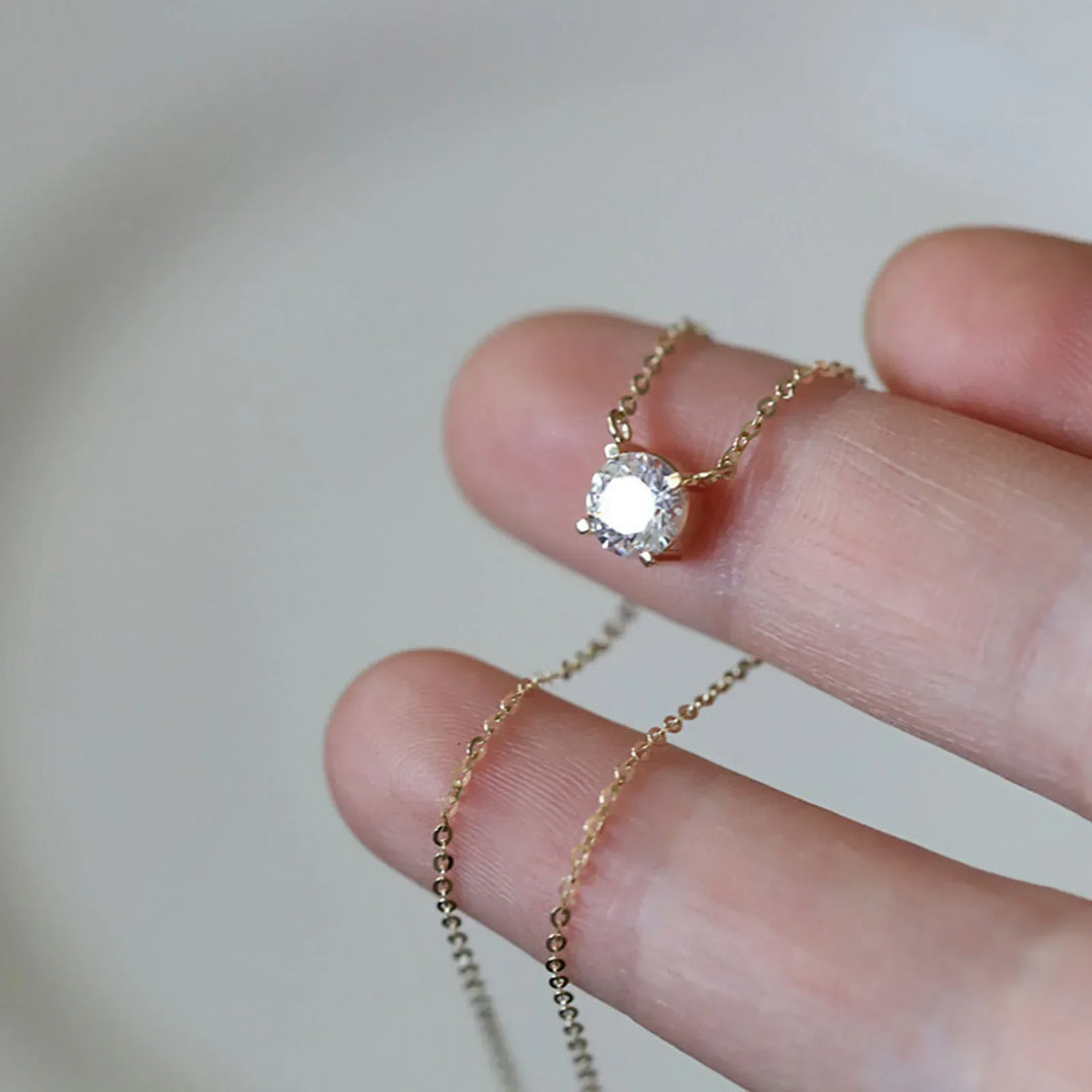 Collana Placcata Oro con Zirconi
