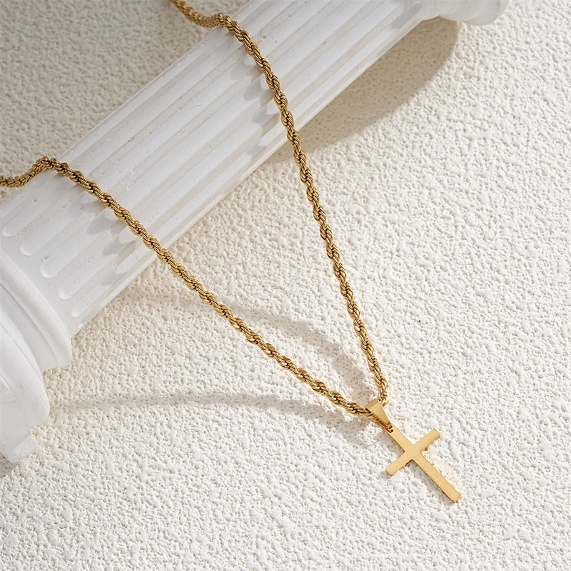 Collana con croce unisex