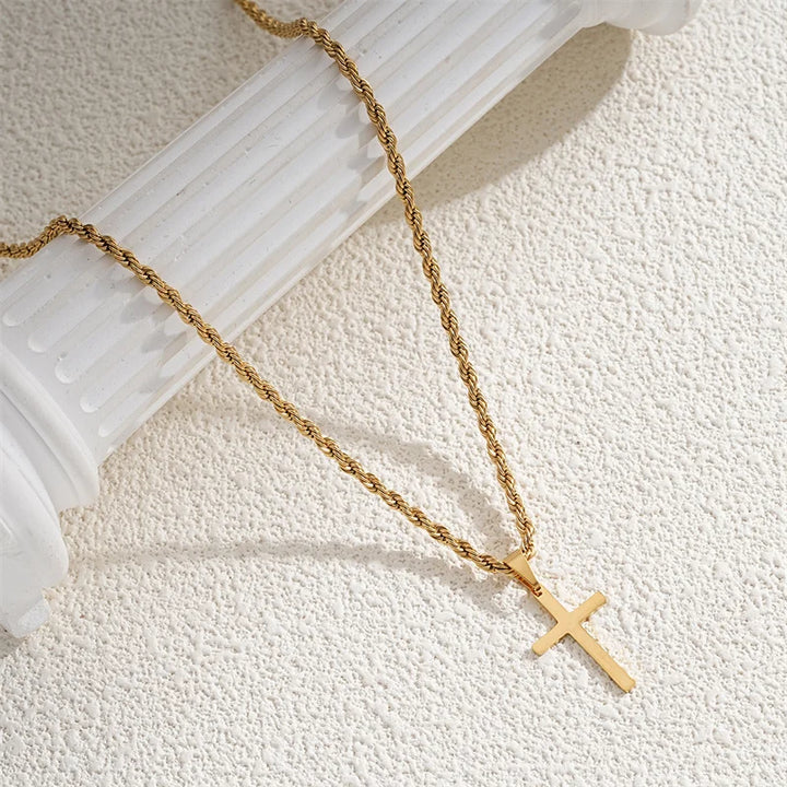 Collana con croce unisex