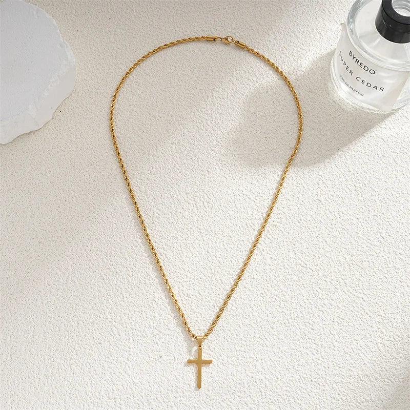 Collana con croce unisex