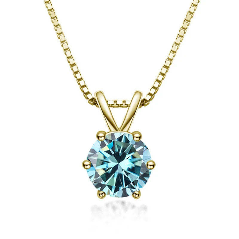 Collana Solitario Elegante con Moissanite