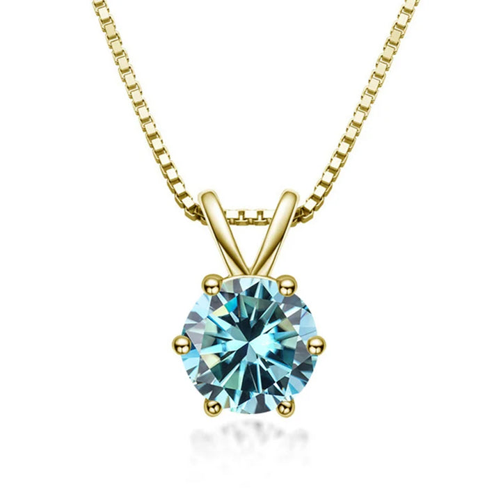 Collana Solitario Elegante con Moissanite