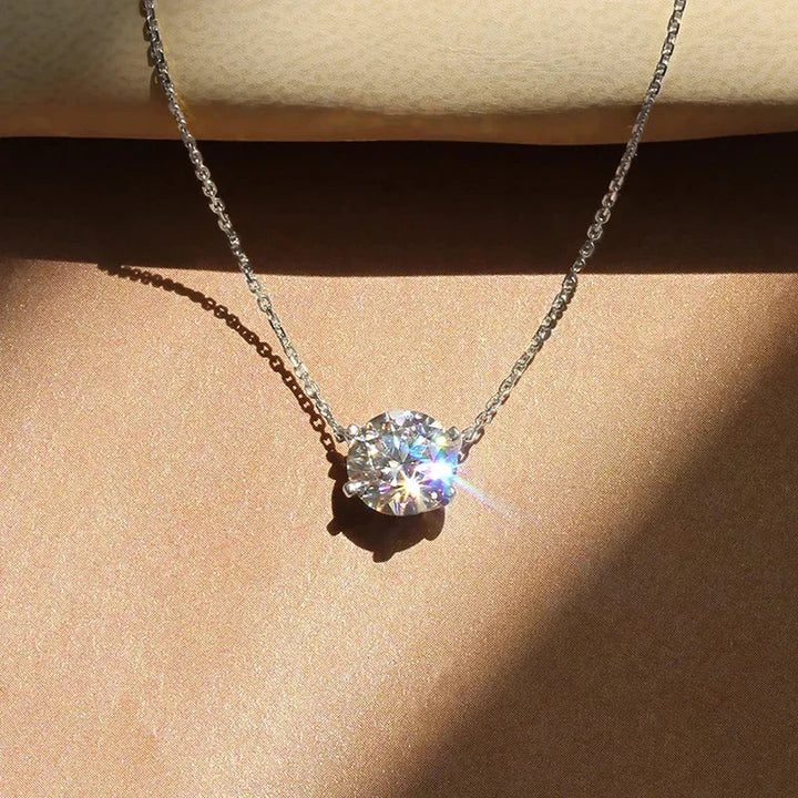 Collana Solitario Elegante con Cristallo