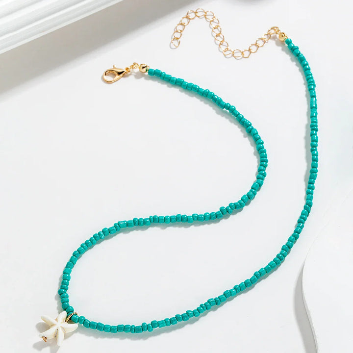 Collana Stella Marina Boho Turchese