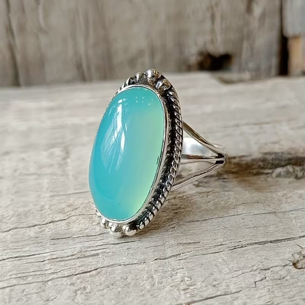 Anello Dichiarativo in Argento Sterling Vintage con Turchese