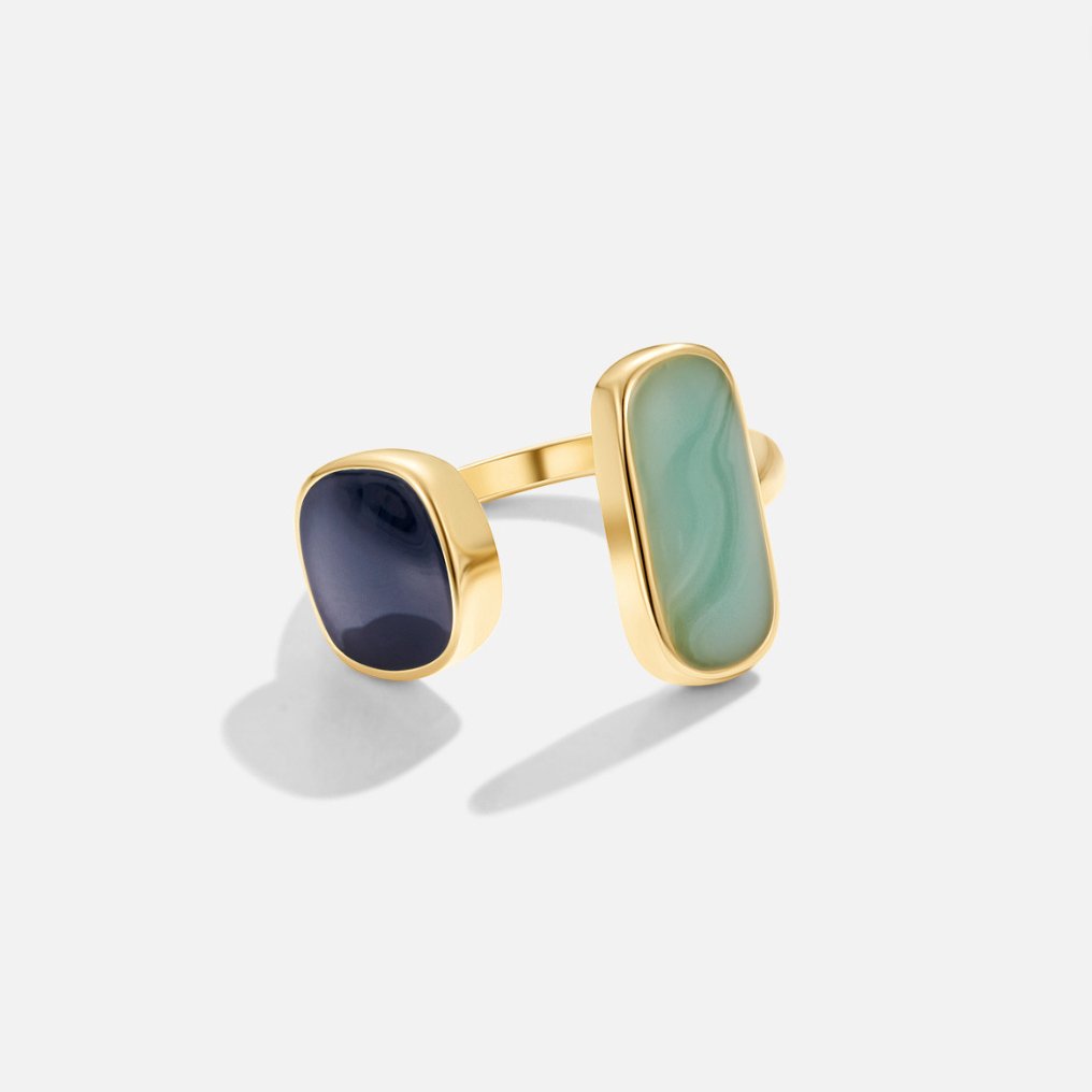 Anello Abbraccio con Acquamarina