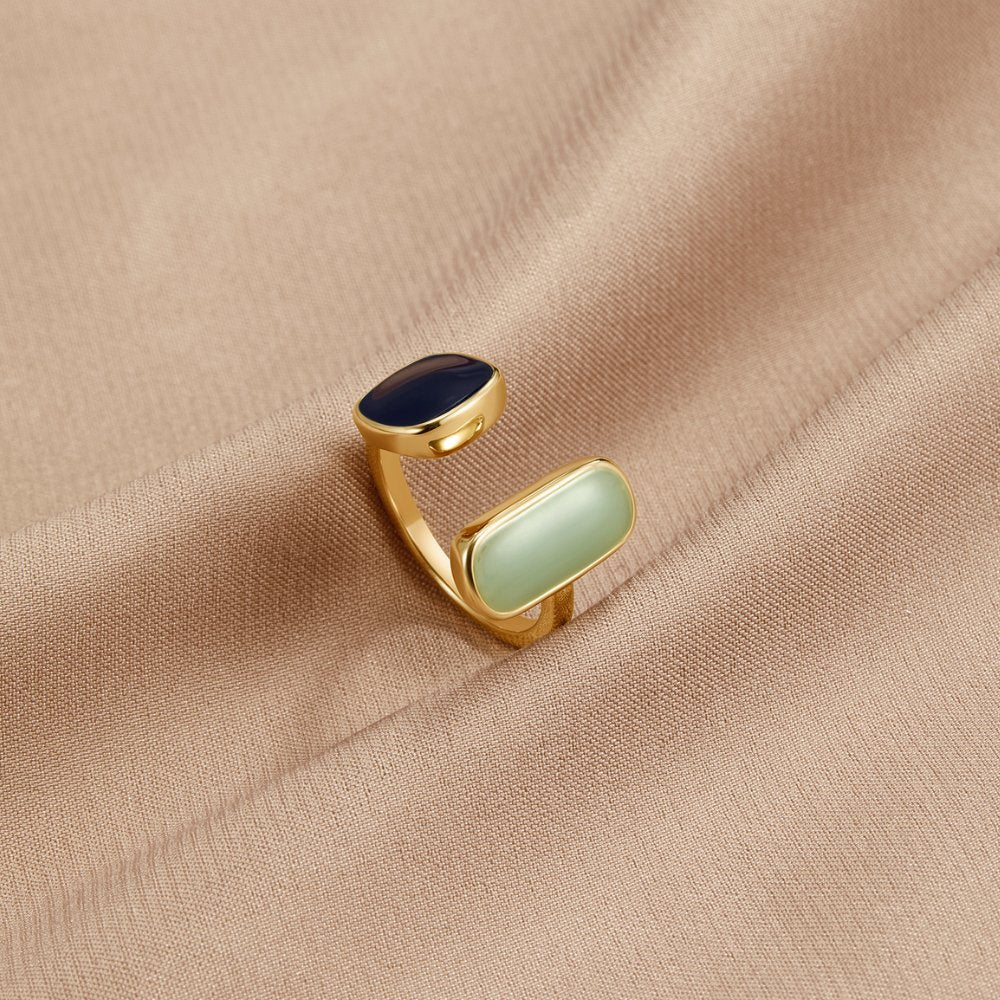 Anello Abbraccio con Acquamarina