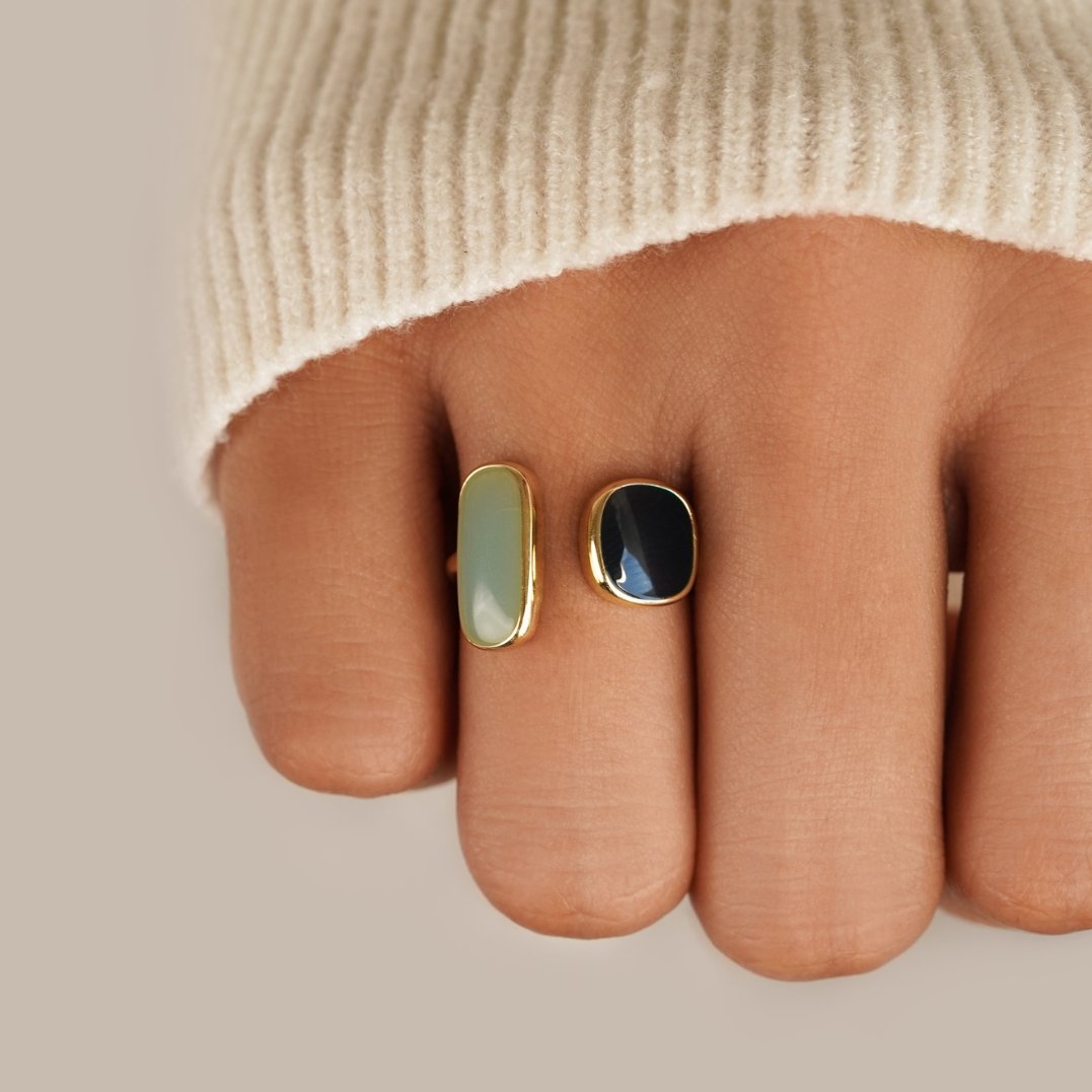 Anello Abbraccio con Acquamarina