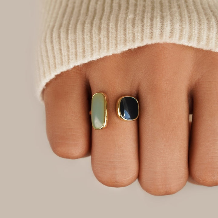 Anello Abbraccio con Acquamarina