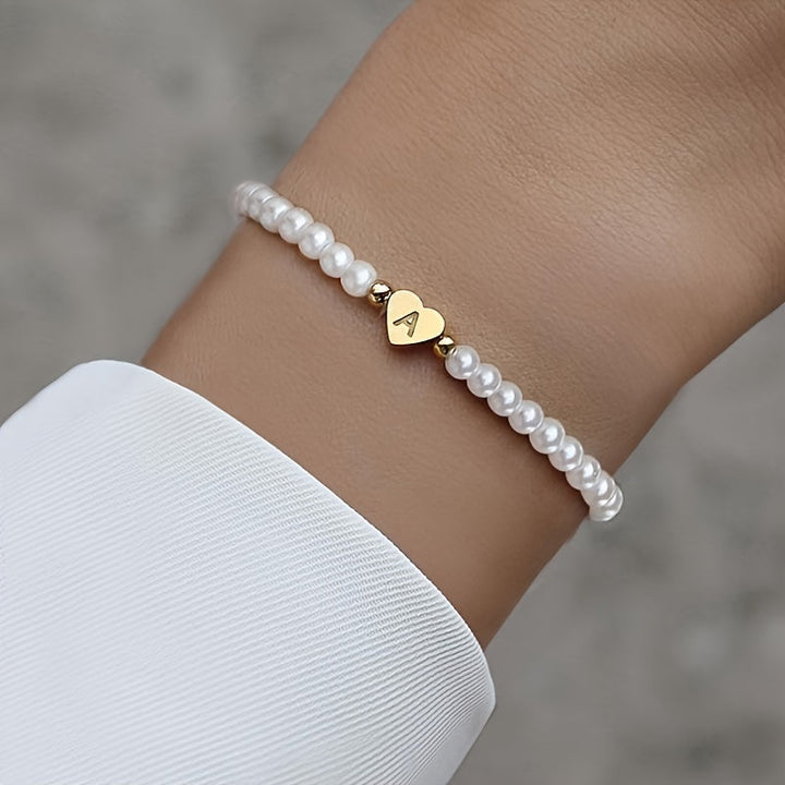Bracciale Chic con Iniziale a Cuore (A–Z)