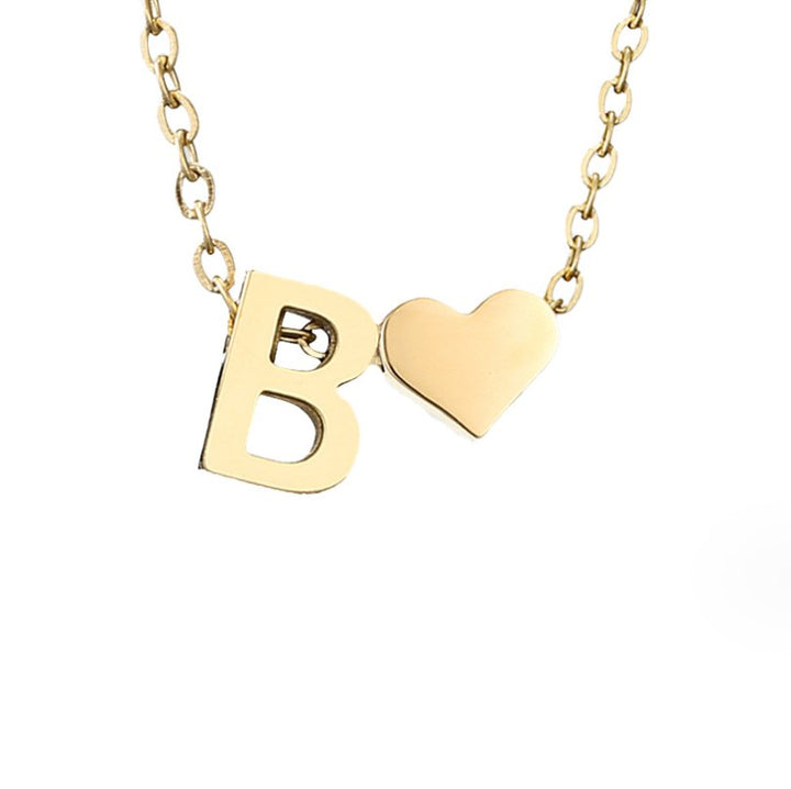 Collana Iniziale Senza Tempo con Ciondolo a Cuore