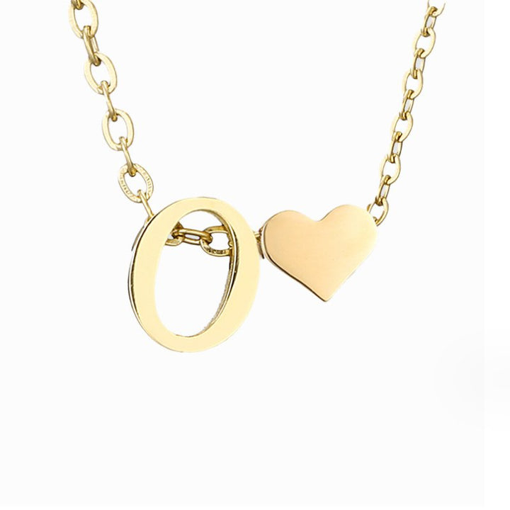 Collana Iniziale Senza Tempo con Ciondolo a Cuore
