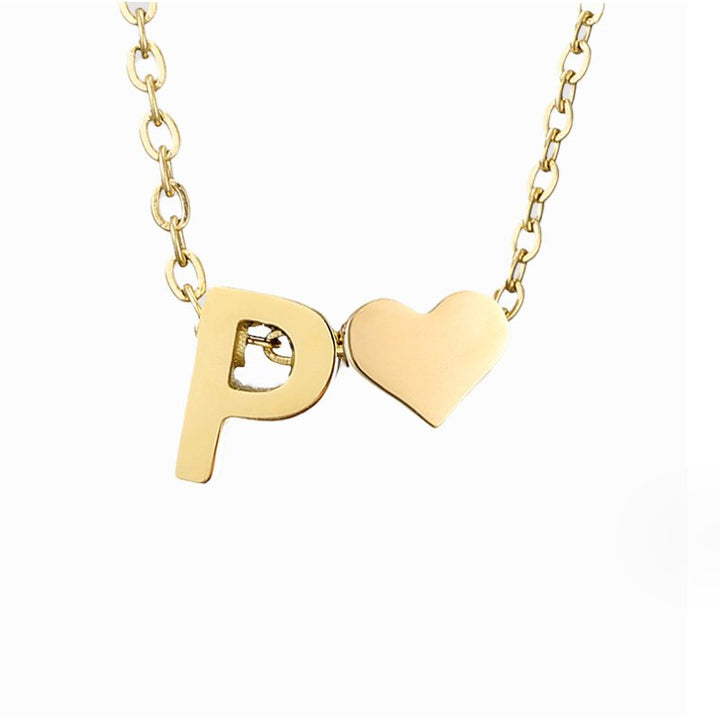 Collana Iniziale Senza Tempo con Ciondolo a Cuore