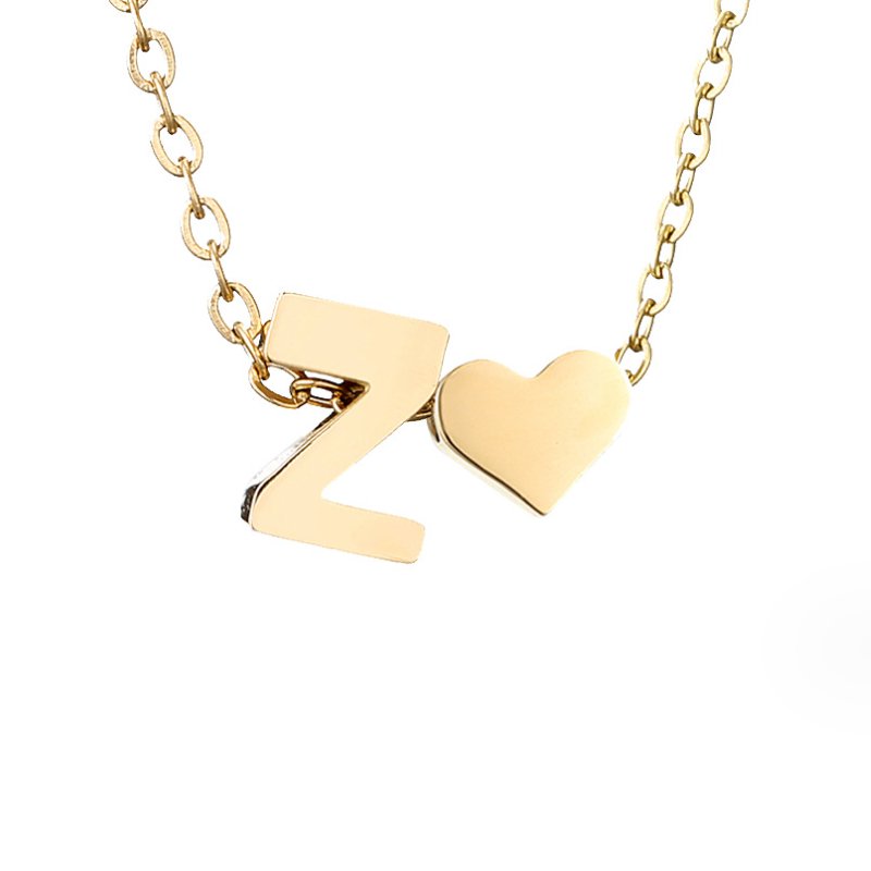 Collana Iniziale Senza Tempo con Ciondolo a Cuore