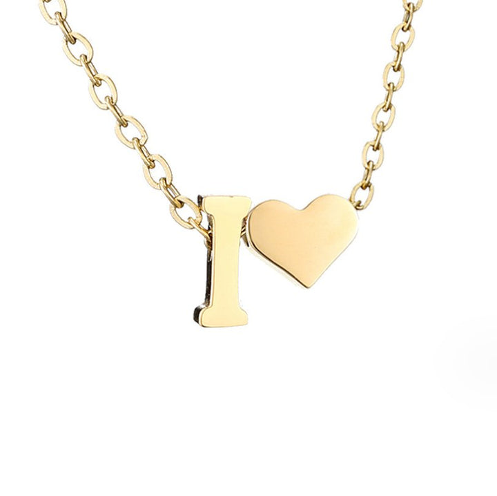 Collana Iniziale Senza Tempo con Ciondolo a Cuore