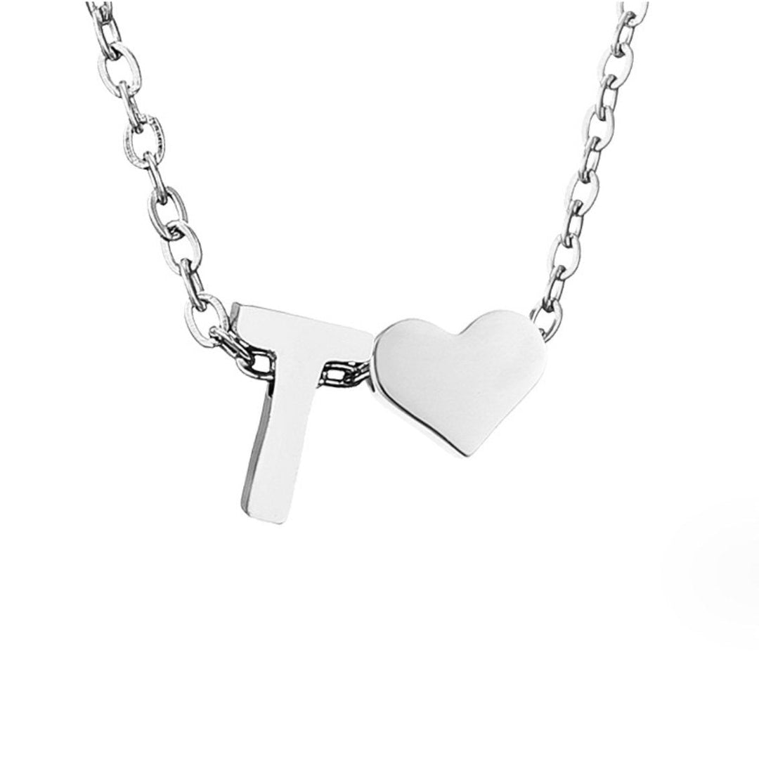 Collana Iniziale Senza Tempo con Ciondolo a Cuore