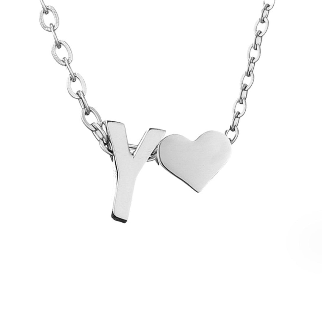 Collana Iniziale Senza Tempo con Ciondolo a Cuore