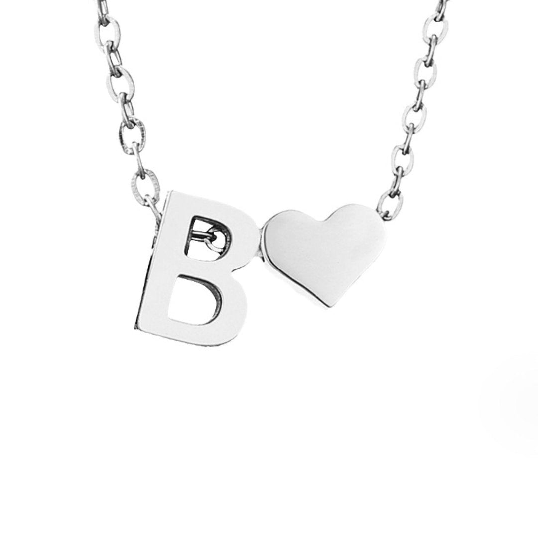 Collana Iniziale Senza Tempo con Ciondolo a Cuore