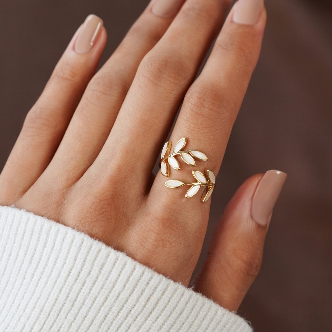 Anello Foglia d'Oro
