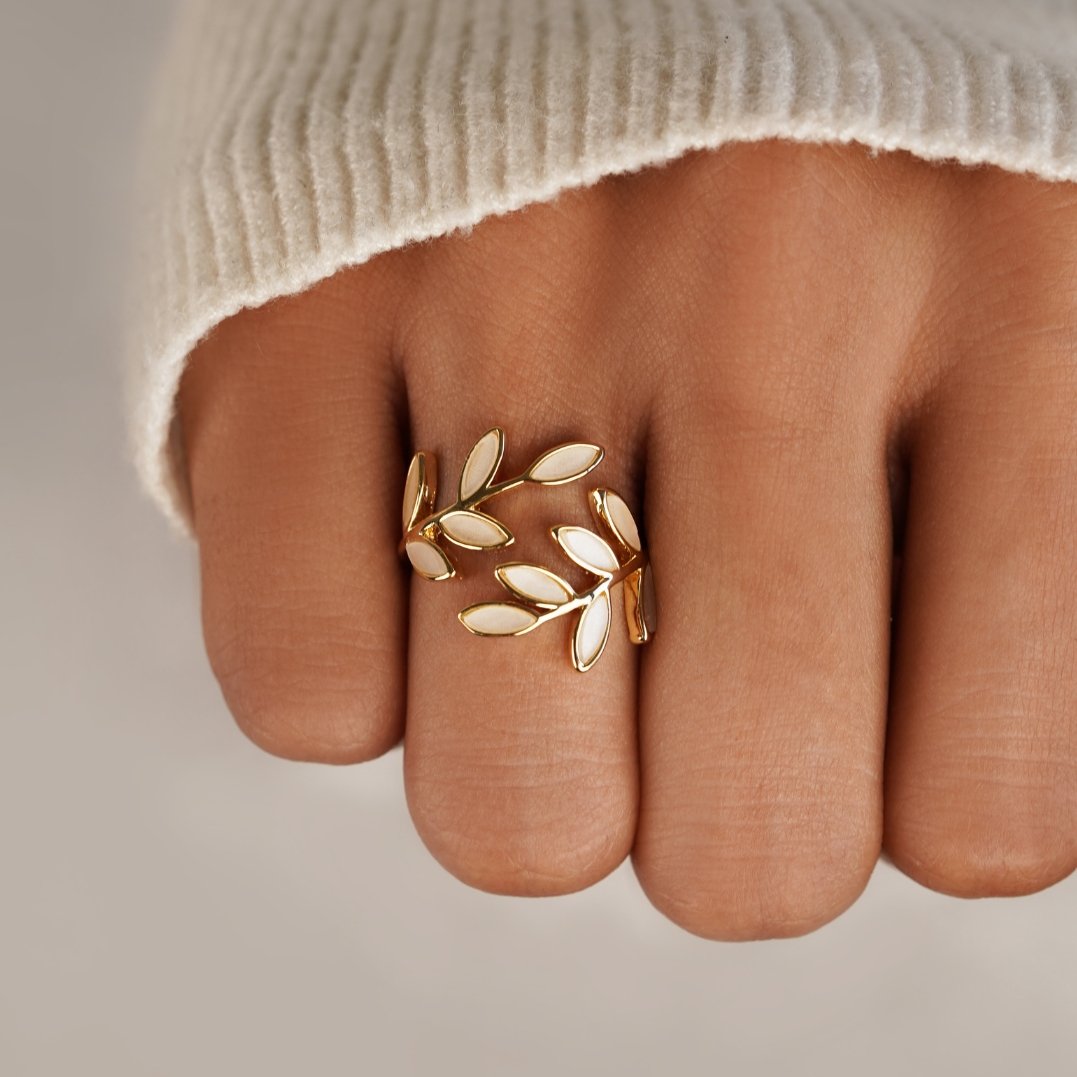 Anello Foglia d'Oro