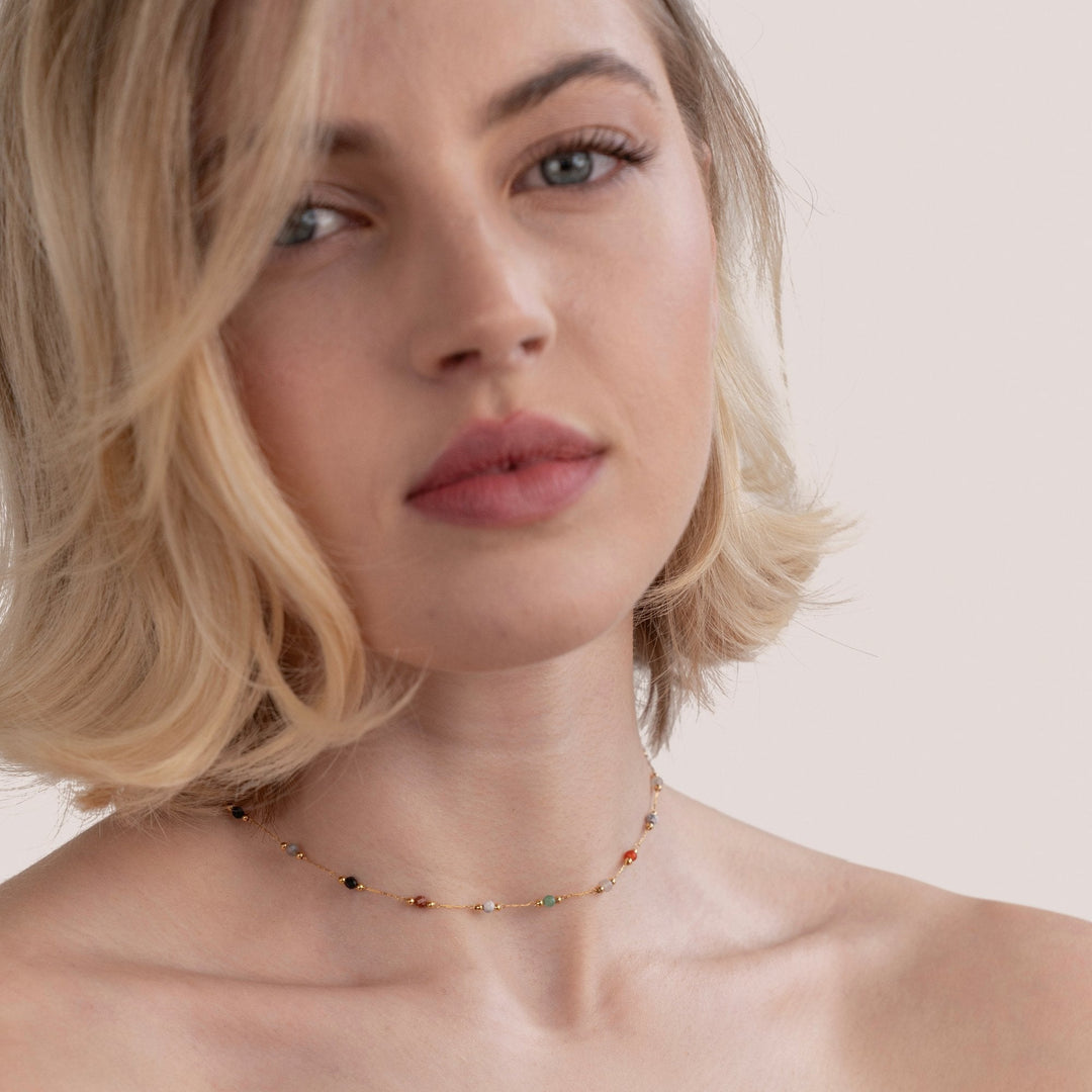 Collana Minimal con Pietra