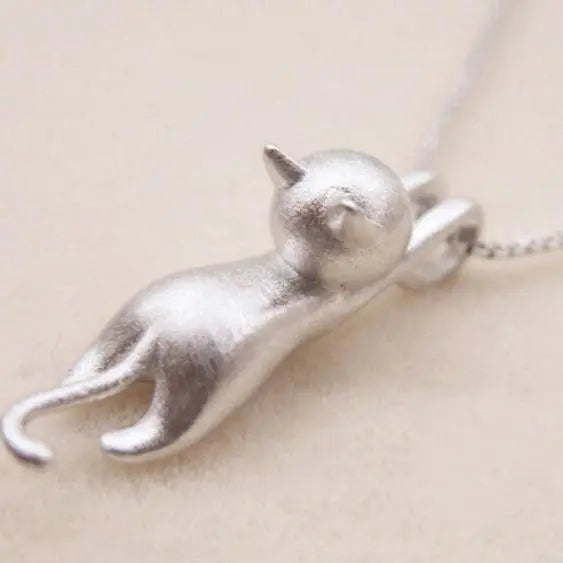 Collana Giocosa con Gattino in Argento 925