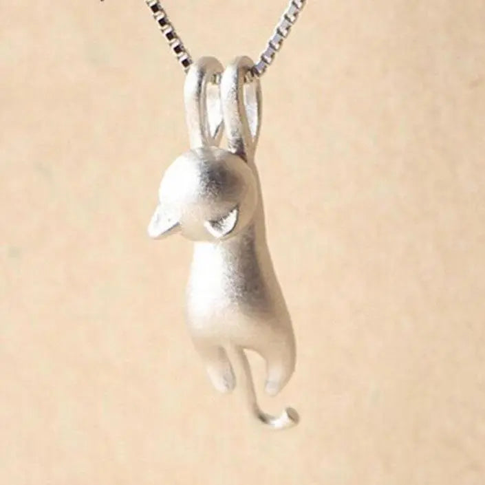 Collana Giocosa con Gattino in Argento 925